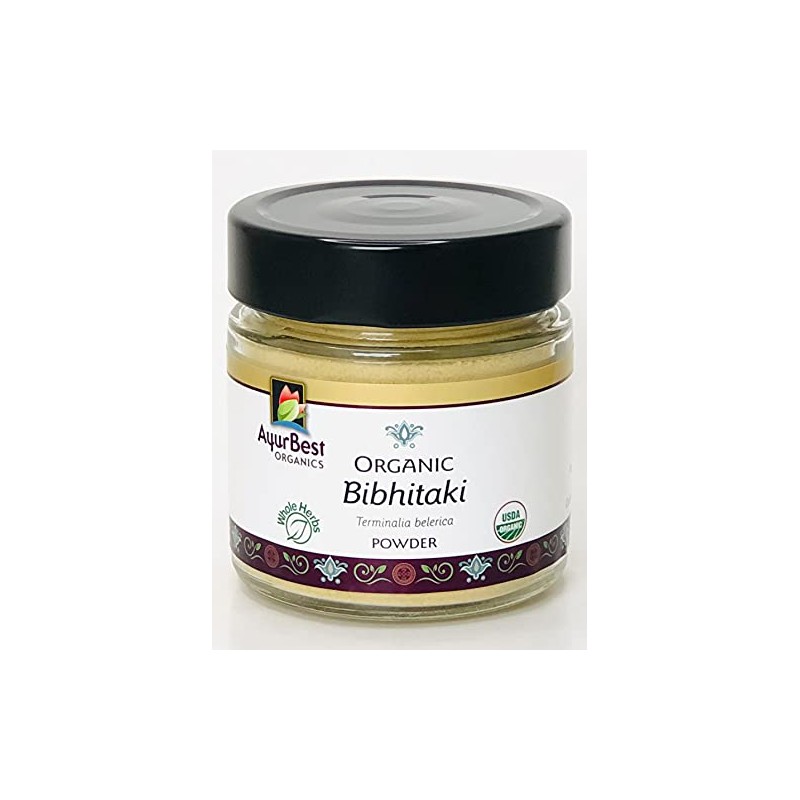 AyurBest Organics Bibhitaki, Terminalia bellirica, Organic, Kosher 4.4 oz jar,