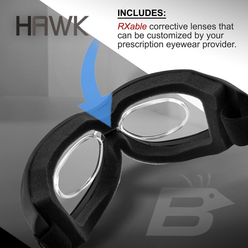Birdz Eyewear Hawk Over The Glasses Motorcycle Goggles Biker 2