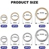 YUNYU 24Pack Spring O Rings, 13/16/19/25mm Gold & White Round