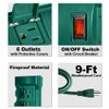 BESTTEN Outdoor Power Strip with Covers and Overload Protection Switch,