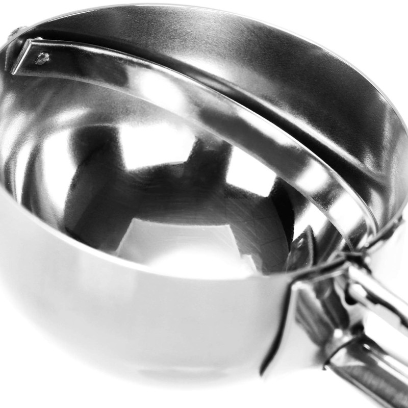 com-four® 2 x Ice Cream Scoops - Polished Stainless Steel