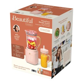 Beautiful PowerExact Blender System with PrecisionSense Technology, 700W Motor, 50oz Tritan Jar, 20oz Personal Cup, Stainless Steel Blades (Rose)