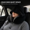 Hooded U-Shaped Memory Foam Travel Pillow, 9.84 × 9.06 ×