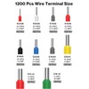 Lytool Wire-Ferrule Kit 1200pcs:Ferrule-Connectors, Double Ferrules Terminal Set, Insulated Ferrule