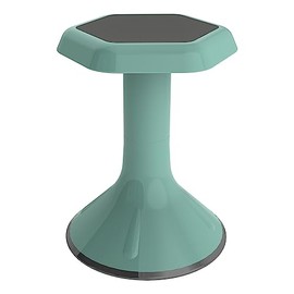 Learniture Backless Active Learning Stool for Office Desks and Classrooms, Active Learning Wobble Chair with Rocking Motion, 18" H, Seafoam