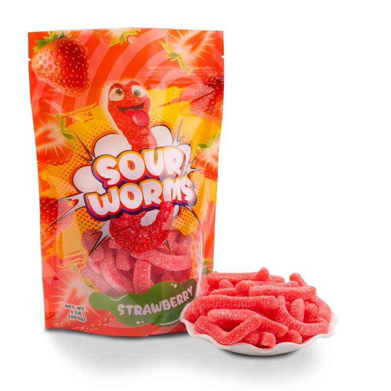 FirstChoiceCandy Sweet & Sour Gummy Worms, Multi Flavors and Solid