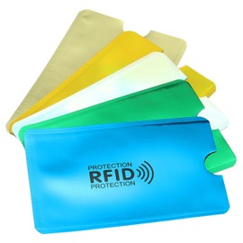 PATIKIL RFID Blocking Colorful Credit Card Sleeves,30 Pack Contactless Protector Holder for NFC Purse, 5 Colors