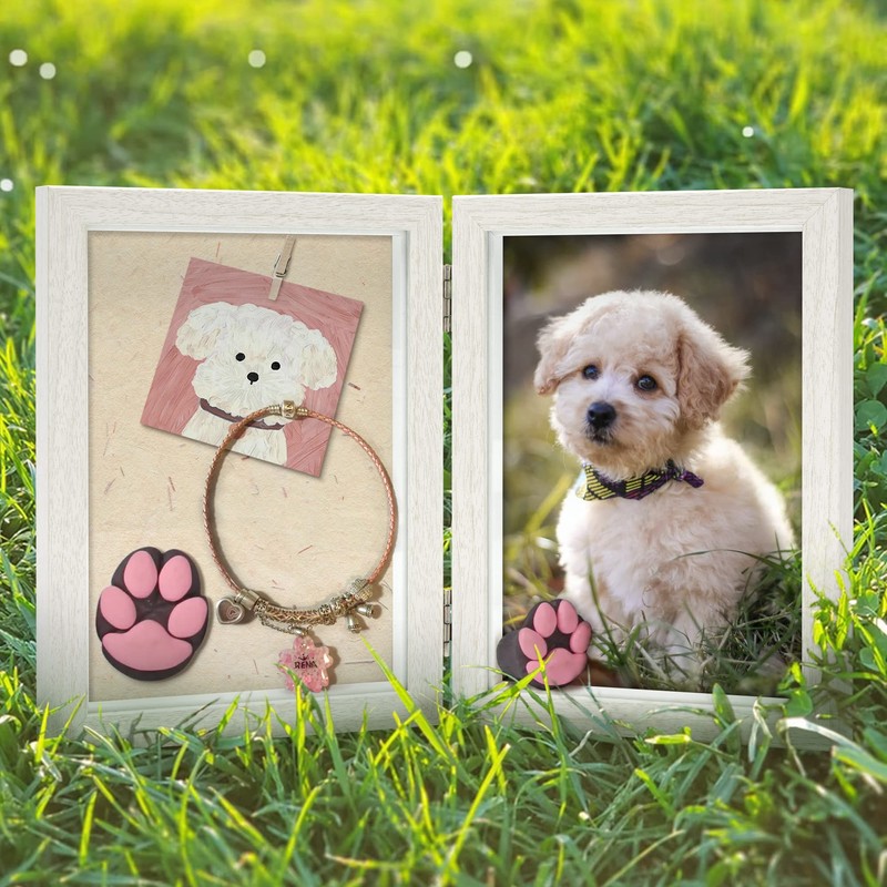 Afuly Photo Frame, 2 Sides, 2 Ls, White Photo Frame,