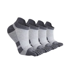 ss soxsense Toe Socks for Men and Women Athletic Running Five Finger Five Toe Socks with Premium Cotton LightWeight Size 6-14 (US, Alpha, Medium, Regular, Regular, Grey)