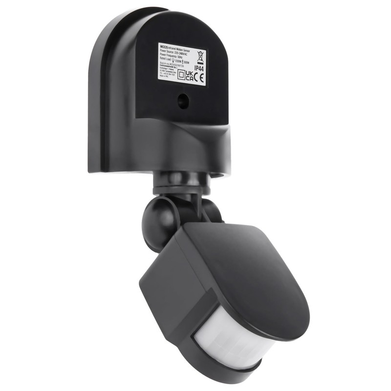 Maclean MCE25 GR Wall-Mounted 180° Motion & Dusk Sensor, 1200W