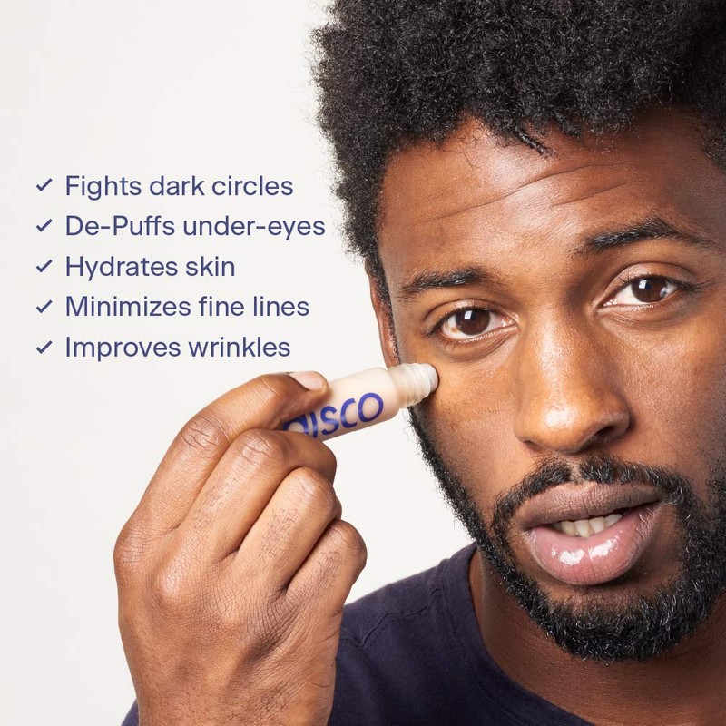 Disco Men's Eye Bag Treatment, Roller Serum for Men, Under