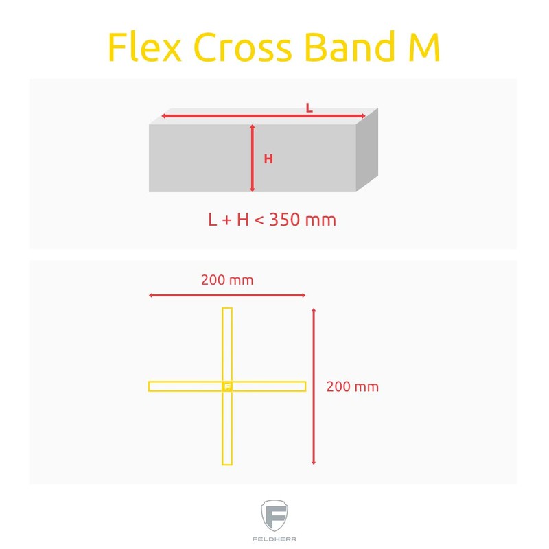 Feldherr Flex Cross Band Set (3-Pack) - Elastic Rubber Bands