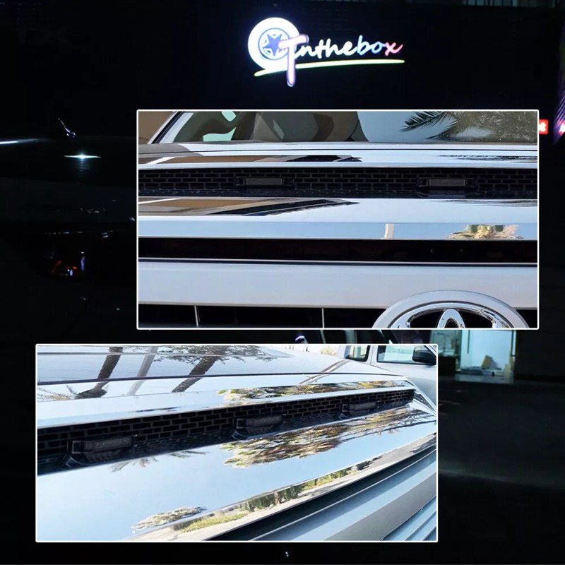 APOLLOLED 3pcs Smoked White LED Grille Marker Hood Scoop Light