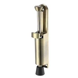 sourcing map Kickdown Door Stopper Spring Loaded Foot Pedal Door Stops Holder Bronze Tone