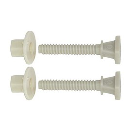 Eastman 40211, White, Nylon Closet Bolt 3-1/2 inch, 1-Pair, 3-1/2"