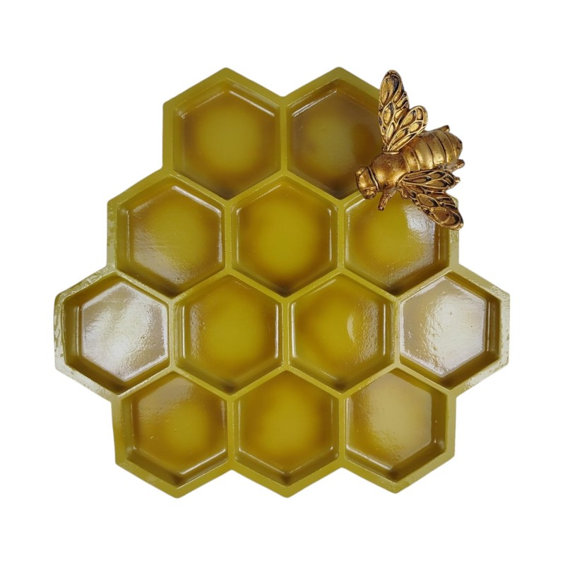 Bird Feeder in Honeycomb Design in Gold