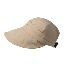 MAKFORT Sun Hat Foldable Summer Hat Women's Breathable Hat Visor Cap Outdoor Hat for Golf Travel Hiking, B-khaki