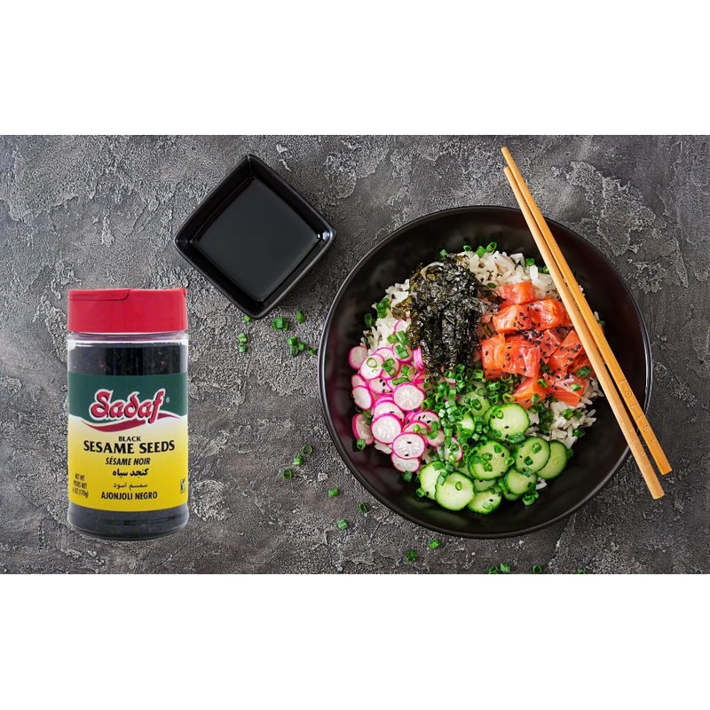 Sadaf Black Sesame Seeds - Sesame Seeds for Cooking and