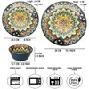YA JU Mandala Dinnerware Sets (12 Pcs) Serves 4, Buffet