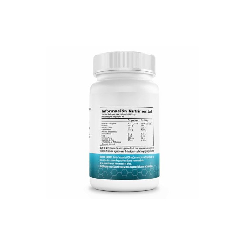 Gluconato De Zinc - 90 Cápsulas - S&v