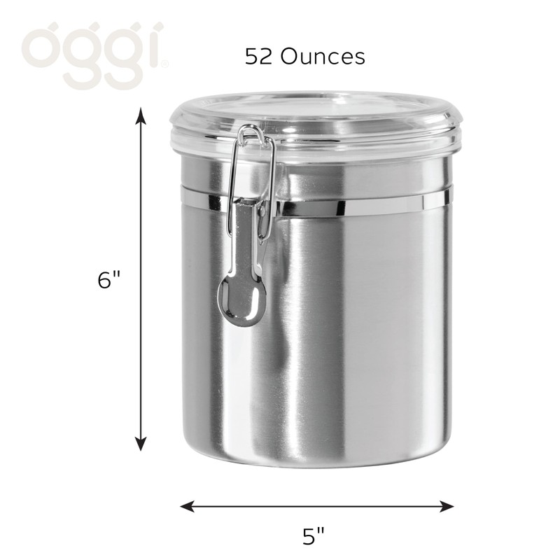 OGGI Stainless Steel Kitchen Canister 52 fl oz - Airtight
