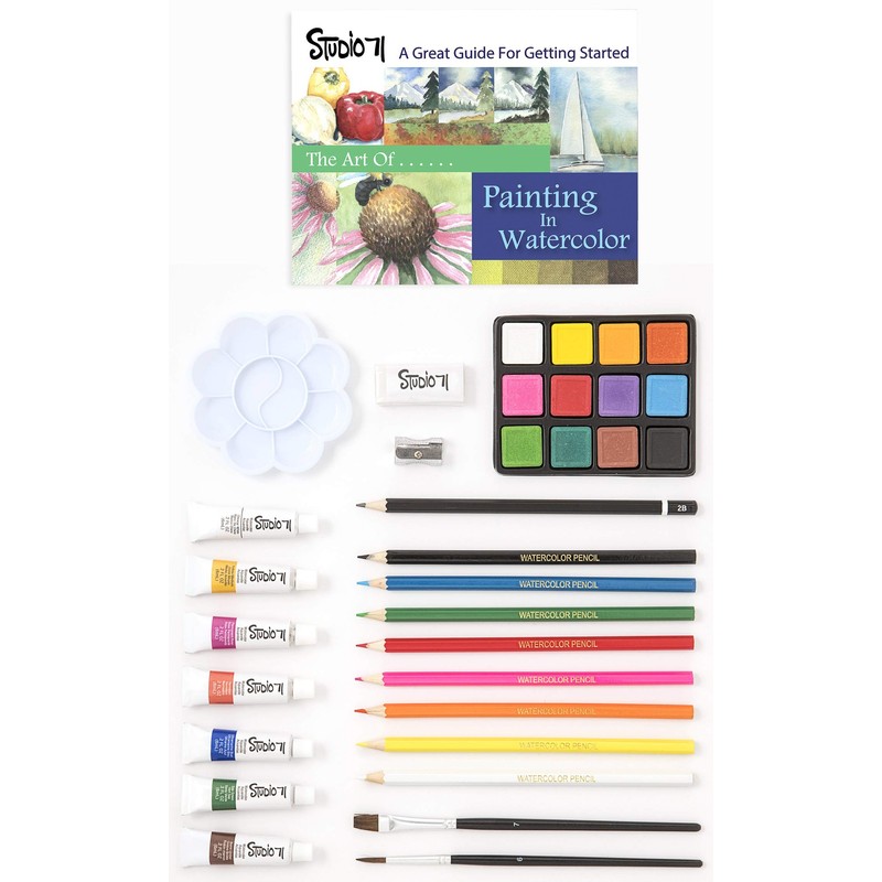 Studio 71 Getting Started Watercolor, 34 Pieces Art Set, Starter,