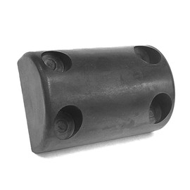 Aurora IMXGT-2036 Reinforced Rubber Half-Oval 4 Hole 8" x 5-1/4" x 3-5/8" Molded Dock Bumper Semi Commercial Truck Trailer Chassis Flatbed