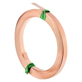 BENECREAT 19.7 Ft Flat Copper Wire, 5mm Wide for Craft and Jewelry Making, Bezel Wire for DIY Wrapping