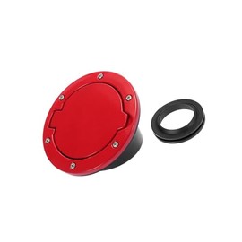 Partuto Red Car Gas Fuel Filler Door Cover Fuel Tank Cap for Jeep Wrangler JK Unlimited 2007-2018 Replacement