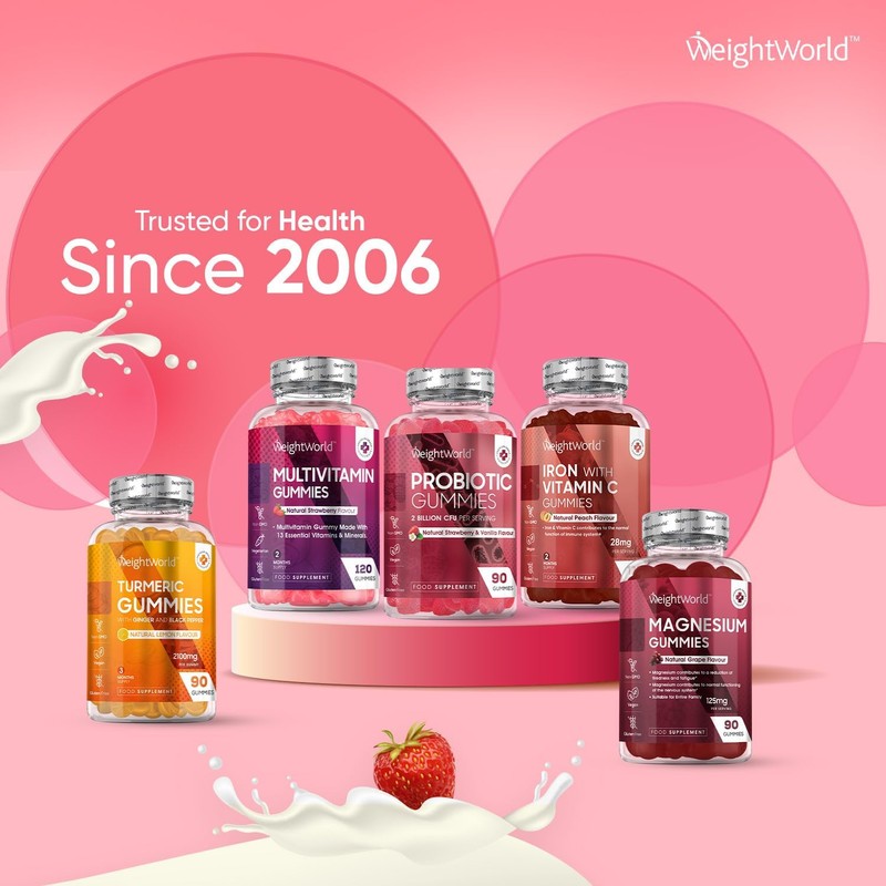 WeightWorld Vegan Probiotic Gummies with Prebiotic - 45 Days (90