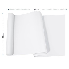 Clean White Bulletin Board Paper Roll, 4 x 12 Ft | Wrapping Paper, Craft Paper, Kraft Paper Roll, Arts & Crafts, Gift Wrapping, Painting or Drawing Easel, Poster Chart Paper, Kids Art Supplies