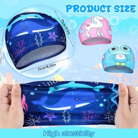 3 Pieces Children's Swimming Cap, Swimming Cap, Girls, Swimming Caps, Children, Boys, Swimming Caps, Suitable for Boys and Girls Aged 2-12 Years, Tear-Resistant - Suitable for Long and Short Hair/B