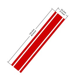 Tomall 49" x 8.7" Car Hood Sticker Decal - Auto Racing Body Side Skirt Roof Hood Bum...