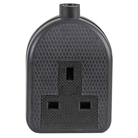 Pro Elec 0138-BK 1-Gang Rubber Trailing Socket, 13A, 250V, Black