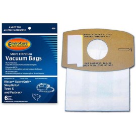 For Riccar EnviroCare Vacuum Cleaner Dust Bags fit Riccar Type S and Fastvac 6 pack
