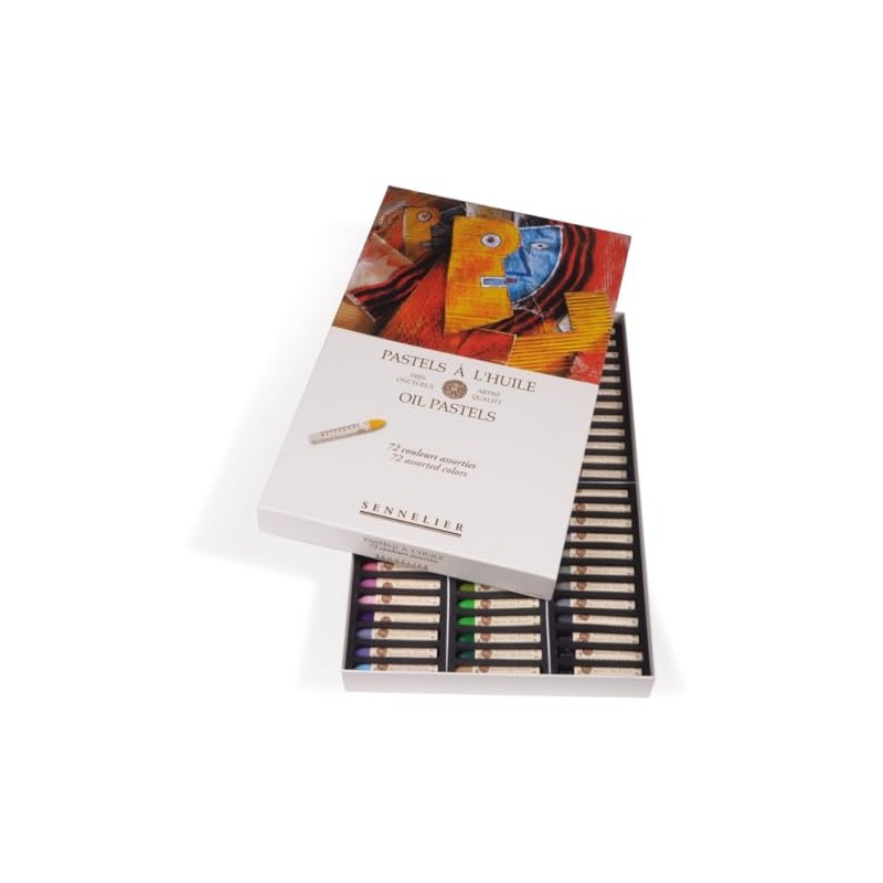 SENNELIER Cardboard Oil Pastel Set, 48 Count (Pack of 1),