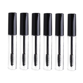 OHPHCALL 10ml Empty Mascara Tube Containers 6 Pack Eyelash Brush Tube Black Lid for Diy Beauty
