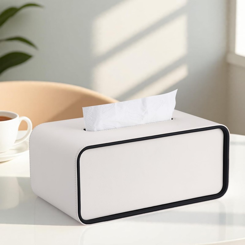 Tissue Case, KINGFOM Elegant Design Leather Tissue Box Tissue Cover