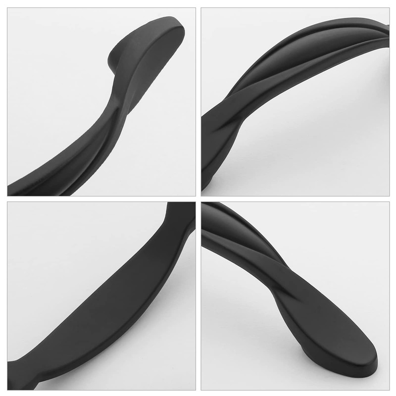 Asidrama 10 Pack 3 Inch(76mm) Matte Black Kitchen Cabinet Handles,
