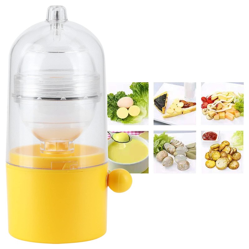 Egg Scrambler Shaker, Whisk Hand Powered Golden Egg Maker Eggs