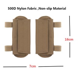 CMAIR4U Tactical Vest Shoulder Strap Pad 2 Pack, Plate Carrier Shoulder Cushion Pads with Soft Mesh for Airsoft Gear (TAN)