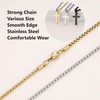 GAVU Stainless Steel Small Black Cross Pendant Necklace for Men