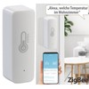 Luminea Home Control ZigBee Thermometer: ZigBee-Temperatur- & Luftfeuchtigkeits-Sensor mit App,