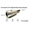 Pro-Graad 3-1/2" Stainless Angle Grinder Arbor Extension, 1-1/2” Thread Length,