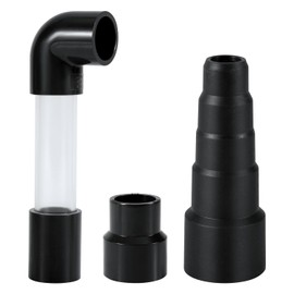 Wet Vac Attachment AC Drain Line Vacuum, Plastic and Soft Glue Wet Vac Attachment Adapter for AC Drain Line Unclogger Universal HVAC AC Drain Line Cleaner Tool(Black, Transparent)