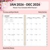SUNEE Planner 2026 Weekly and Monthly, January 2026-December 2026, 6.4"x8.3",