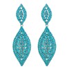 EVER FAITH Light Blue Earrings Sparkly Crystal Teardrop Statement Dangle