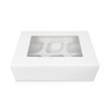 FALGUN 10 x Premium White 6 Hole Cavity Cupcake Boxes