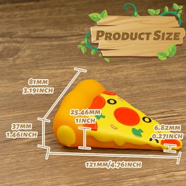 Dormercy Decorative Door Stop, Cartoon Pizza Cute Door Stopper, 1 Pack Door Wedge for Home and Office Floor(Patent Registering)