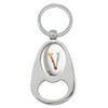 GRAPHICS & MORE Letter V Floral Monogram Initial Keychain Chrome